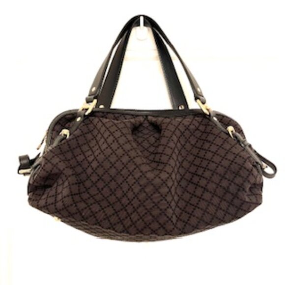 GUCCI Shoulder Bag,  Brown Canvas and Leather - Picture 3 of 12